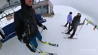 Zoncolan - Giro d'Italia, discesa piste BLU 5 e 4, neve fresca e nebbia! #insta360 #sciare #friuli