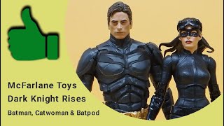 McFarlane Dark Knight Rises Batman, Catwoman and Batpod Figures Review