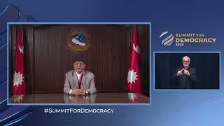 Pusa Kamal Dahal Prachanda Speech Summit for Democracy, 2023 पुष्प कमल दाहाल प्रचण्ड