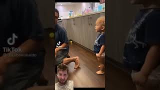 Kid Kicks Dad!