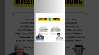 investing vs trading #investing #trading #investor #trader #shorts