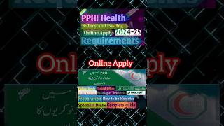 PPHI Health Department jobs 2024-25 #careerguidance #careerguideline #news