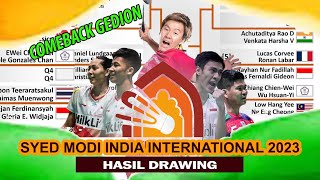 HASIL DRAWING SYED MODI INDIA INTERNATIONAL 2023 | KEMBALINYA MARCUS GIDEON