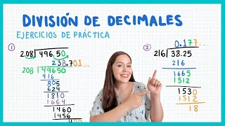 DIVISIÓN DE DECIMALES