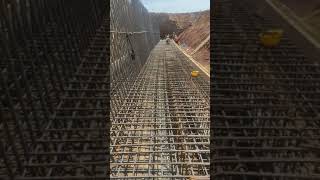 Installed Rebar for footing Retaining Wall | Rural | Toll Road | Civil Engineering #Shorts