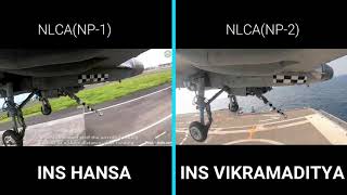 View from the underbelly.The NLCA arrested by the INS Vikramditya vs INS Hansa