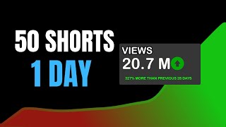 SECRET REVEALED.. I UPLOADED 50 SHORTS IN 1 DAY... 20M VIEWS POSSIBLE? YOUTUBE SEO