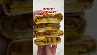 BREAKFAST CRUNCHWRAPS 🤤✨ #crunchwrap #easybreakfast #easybreakfastrecipe #breakfastrecipes