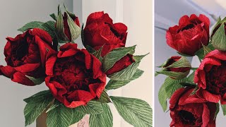 Троянда з креп паперу за лічені хвилини! Crepe paper rose