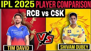 IPL 2025 - Tim David Vs Shivam Dubey Comparison Video