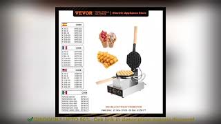 VEVOR Egg Bubble Electric Waffle Maker Nonstick Waffle Making Machine Home Appliance Gaufr