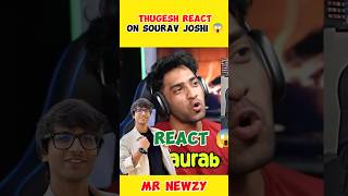 Thugesh react on Sourav Joshi mems 😱 || #news #react #shorts