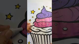 Easy Cupcake colour #fyp #colors #ohuhumarkers #viral