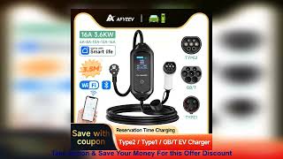 AFYEEV 3600W Portable Type2 IEC62196-2 EV Charger Type1 SAE J1772