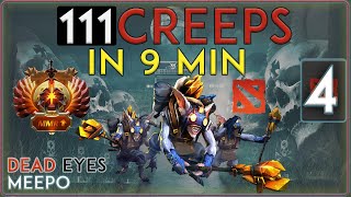 NEW MEEPO FARMING SKILLS 111 CS IN 9 MIN  WATCH FULL MATCH LEARN HOW TO BOOST UR MMR IMMORTAL RANK#4