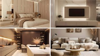 +100 MODERN INTERIOR DESIGN IDEAS 2024 - BEIGE LIVING ROOM, KITCHEN, BEDROOM, BATHROOM IDEAS