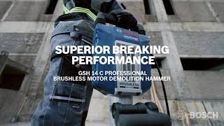 Superior Breaking Performance with Bosch GSH 14 C | 28 J, 1,750 W, 1,950 bpm, Auto-Gear-Rotation