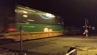 Norfolk Southern Intermodal Train 240 Booking it With BNSF Leaders and a Super Loud K5LLA, 5-31-24.