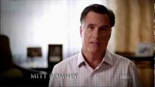 Mitt Romney's new ad Too many Americans that aired on Jimmy Kimmel on Sept. 26, 2012 ABC