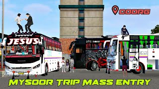 മൈസൂർ പൂരപറമ്പാക്കി കൊമ്പന്മാർ 🐘🖤💥|| Mysoore Coorg trip with demon holidays || bussid story mode😉