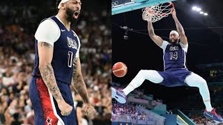 Anthony Davis Putback Dunk Highlights vs Brazil in Mens Basketball Olympics Game