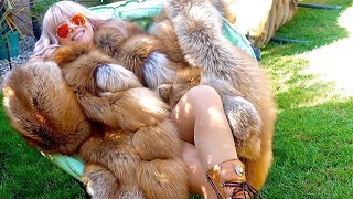 My new XXL SAGA FOX fur coat try on review