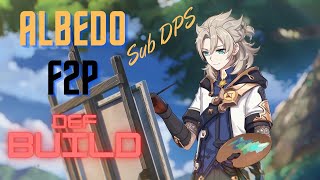 ALBEDO DEF BUILD F2P / SUB DPS / ITENS NA DESCRIÇÃO - GENSHIN IMPACT