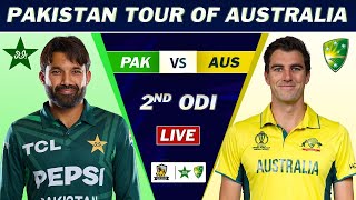 PAKISTAN vs AUSTRALIA 2nd ODI MATCH LIVE SCORES | PAK vs AUS MATCH LIVE COMMETNARY | PAK BAT