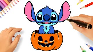 CÓMO DIBUJAR A STITCH DE HALLOWEEN 🎃👻