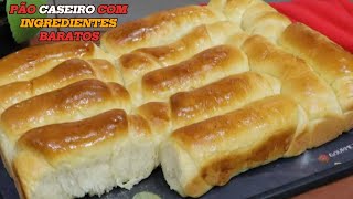 PÃO CASEIRO: Receita de pão caseiro fofinho e com ingredientes baratos para o seu café ou lanche.