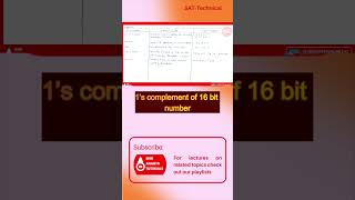 1’s complement of 16 bit number #electronics #8085programming #assemblylanguage