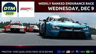 DTM2020 USA Ranked Endurance @ Moscow Raceway