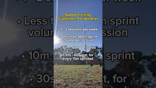 Speed training guidelines, for athletes