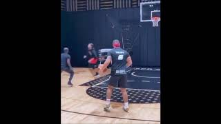 Drake & Steph Curry Have A Shooting Contest At Drake's Mansion