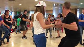 Dancers in Cubaldunes Dancing Barajas Airport