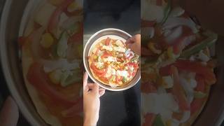 How to make pizza with ready made pizza base/Without oven homemade pizza #shorts #ytshortsindia