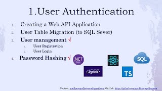 User Authentication and password hashing with .Net 8 and SQL | SignalR and React Tutorial Series