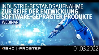 Webinar zur Studie Industrie-Bestandsaufnahme zur Reife der Entwicklung Software-geprägter Produkte