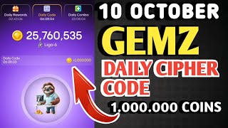 GEMZ DAILY CIPHER CODE TODAY 10 OCTOBER 2024 | GEMZ DAILY CODE TODAY | GEMZ COIN DAILY CODE