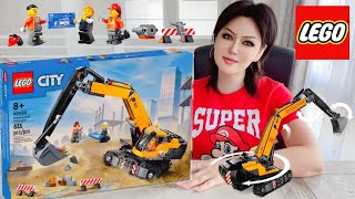 💛🚧LEGO City Yellow Construction Excavator (60420) Speed Build | Abbi Happy, the LEGO Frenetic