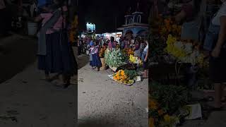 Tianguis nocturno de día de muertos en Santiago Apóstol Ocotlán Oaxaca