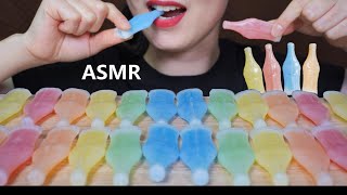 ASMR 왁스병 캔디 먹방(5가지 맛) Nik-L-Nips WAX BOTTLES CANDY DRINKS mukbang [No Talking] Eating sounds 아삭