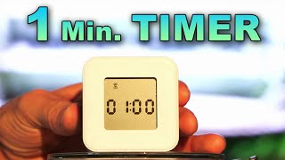 60 Seconds Timer | ⏰ Beeping Alarm | No Music  | Study Aid Focus Relaxation Cube Box Timers