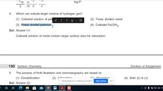 MCQ OF SURFACE CHEMISTRY