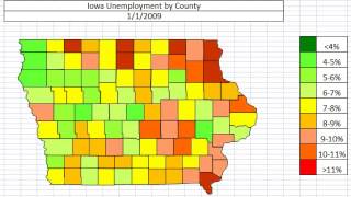 Map: Iowa Unemployment October 2013