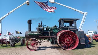 Steam tractors at work