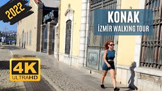 Konak Walking Tour #2 | Konak Pier | Konak Seaside| İzmir Turkey | 4K UHD 60fps | Turkey Travel 2022