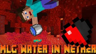 HOW TO MLG WATER BUCKET IN THE NETHER IN 1.16 MINECRAFT! (NO MODS, NO COMMANDS, SURVIVAL FRIENDLY.