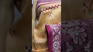 Exclusive Traditional Kantha stitch saree.