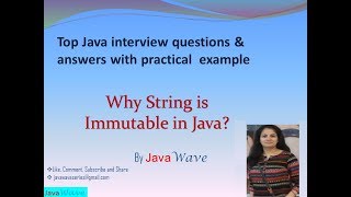 Why String Is immutable? | Core Java Interview question